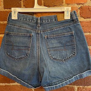 Mom Shorts, dark wash